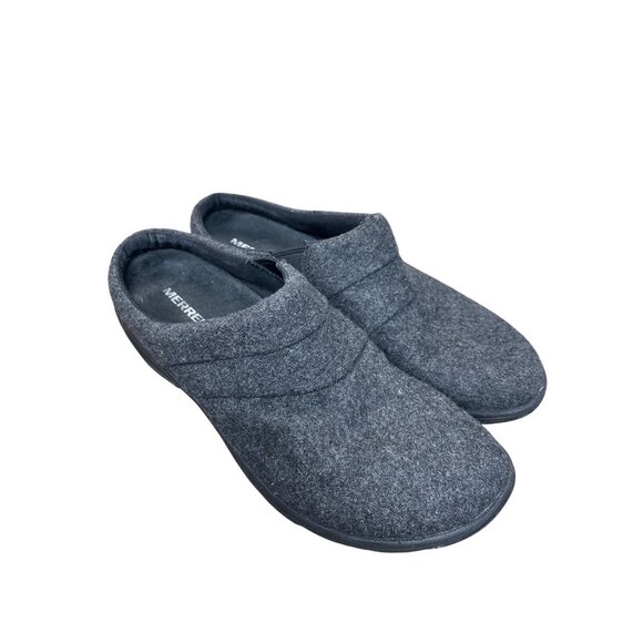 Merrell womans gray wool moc slip on casual shoes sz 8B SKU 9616 - Picture 10 of 10